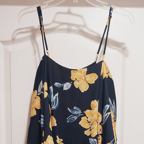 Paper Crown Floral Off Shoulder below knee length Jumpsuit Sz 10 - Picture 1 of 3